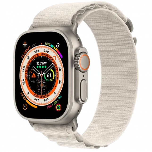 б/у Apple Watch Ultra GPS + LTE 49mm Titanium Case with Starlight Alpine Loop Small
