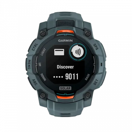 Смарт-годинник Garmin Instinct 3 45 мм, Solar Twilight сірий з Twilight сірим силіконовим ремінцем