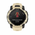 Смарт-годинник Garmin Instinct 3 45 мм, AMOLED Citrine бежевий з Citrine бежевим силіконовим ремінцем