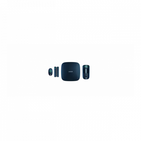 Комплект охоронної сигналізації Ajax HDR StarterKit Cam Plus, hub 2 plus, motioncam HDR, doorprotect, spacecontrol, jeweller, бездротовий, чорний