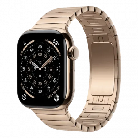 Apple Watch Series 11 GPS, 42mm Gold Titanium Case with Gold Link Bracelet