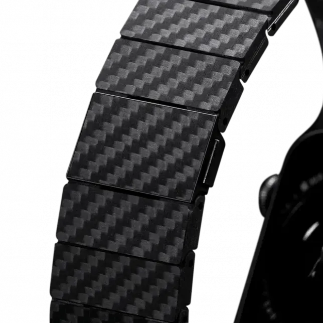 Ремінець PITAKA Carbon Fiber Watch Band Modern for Apple Watch 49/45/44mm, Black/Grey