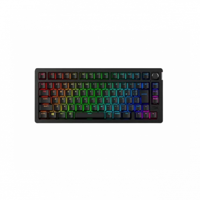Клавіатура механічна HyperX Alloy Rise 75key, Red, USB-A/WL/BT, EN/UA, RGB, чорний