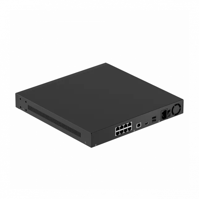 Мережевий відеореєстратор Ajax NVR H2D8PAC 16 black, HDMI 4K, 2 HDD, 8 PoE, 16 каналів, чорний, 140914.122.BL1
