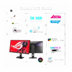 Монітор Asus 27" ROG Strix 5K XG27JCG 2xHDMI, DP, USB-C, 3xUSB, IPS, 5120x2880, 180Hz, 0.03ms, DCI-P3 97%, G-SYNC, FreeSync, Pivot, HDR600