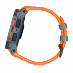 Смарт-годинник Garmin Instinct 3 50 мм, Solar Twilight сірий з Solstice помаранчевим силіконовим ремінцем