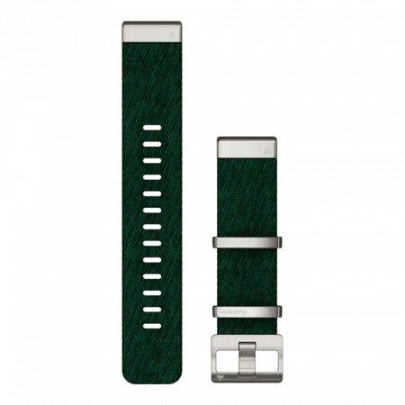 Ремінець QuickFit 22 мм, Pine Green темно-зелений жакардовий нейлоновий