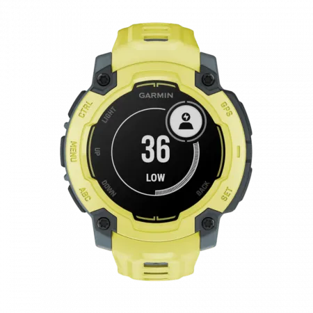 Смарт-годинник Garmin Instinct E 45 мм Electric Lime жовтий з Electric Lime жовтим силіконовим ремінцем