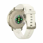 Смарт-годинник Garmin Venu 4 41 мм Lunar Gold з Bone світло-бежевим силіконовим ремінцем