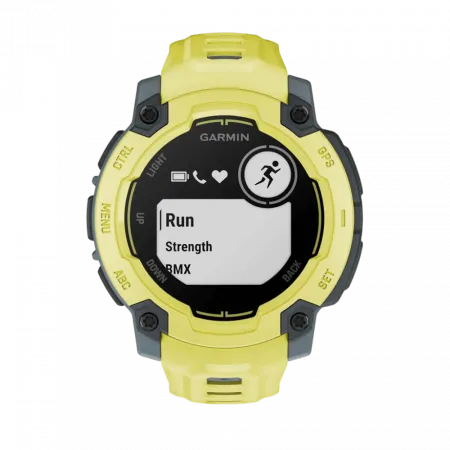 Смарт-годинник Garmin Instinct E 45 мм Electric Lime жовтий з Electric Lime жовтим силіконовим ремінцем