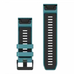 Ремінець QuickFit 26 мм, Turquoise бірюзовий силіконовий (комплект з трьох частин)