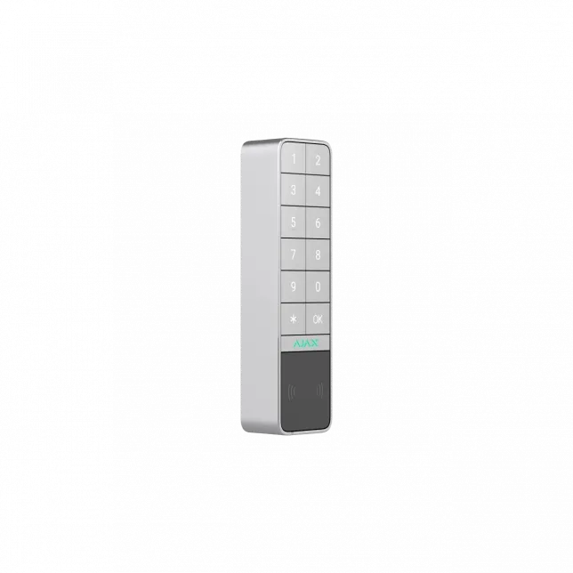 Бездротова зовнішня клавіатура Ajax KeyPad Outdoor Jeweller, біла