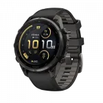 Смарт-годинник Garmin Fenix 9 Pro - inReach, 47мм Carbon Gray DLC Titanium з Black/Pebble Grey чорним/темно-сірим силіконовим ремінцем