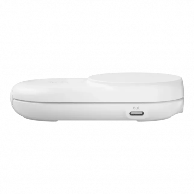 Зарядний пристрій бездротовий Belkin UltraCharge 2в1 Foldable Magnetic Charging 25W, White
