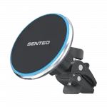 Автотримач з бездротовою зарядкою Senteo M1 Cayman Wireless charging 15W Airvent Silver