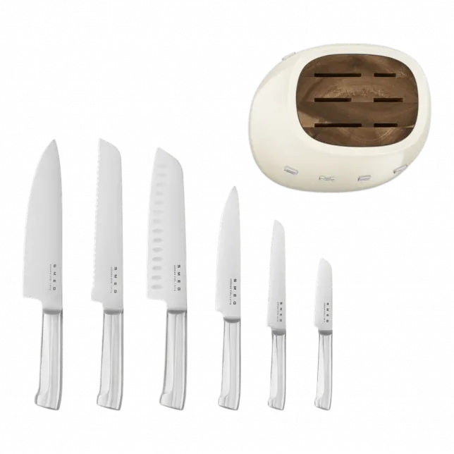 Комплект ножів Smeg (Cream)