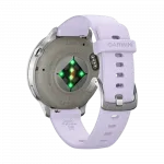 Смарт-годинник Garmin Venu 4 41 мм Silver з Periwinkle бузковим силіконовим ремінцем