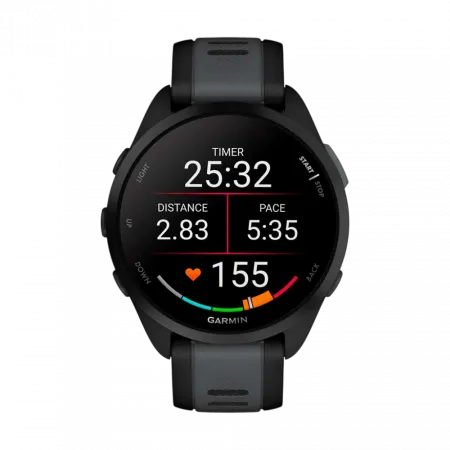 Смарт-годинник Garmin Forerunner 165 Black/Slate Grey темно-сірий