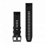  Ремінець QuickFit 22 мм, Black чорний силіконовий (комплект з трьох частин)