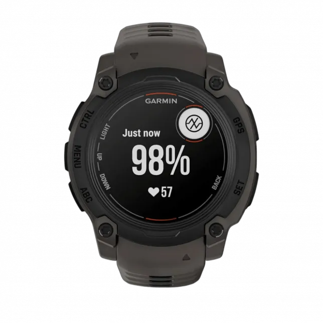Смарт-годинник Garmin Instinct 3 50 мм, Solar, Tactical Edition Black чорний з чорним силіконовим ремінцем