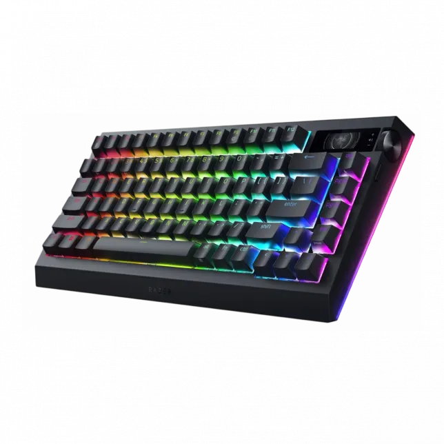 Клавіатура механічна Razer BlackWidow V4 Pro 75%, 81key, Mechanical Switches Gen-3, USB-A/WL/BT, EN, RGB, чорний