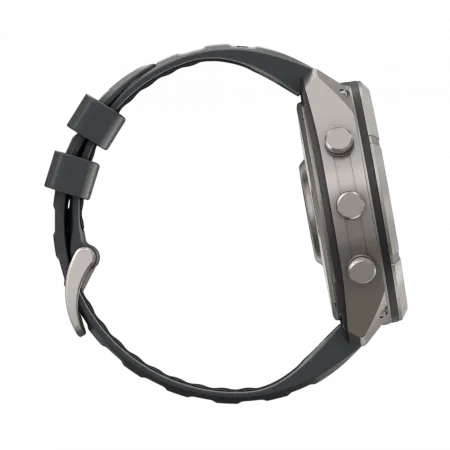 Смарт-годинник Garmin Fenix 9 Pro - inReach, 51мм Titanium з Graphite/Black темно-сірим/чорним силіконовим ремінцем