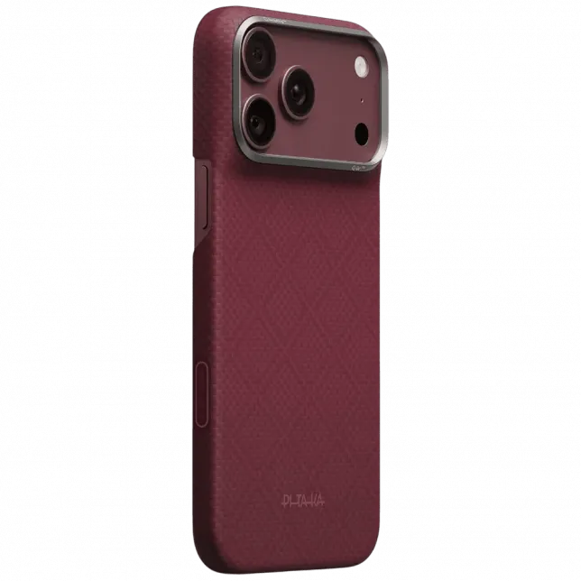 Чохол Pitaka Edge Ultra-Slim Argyle для iPhone 18 Pro Max/17 Pro Max Burgundy