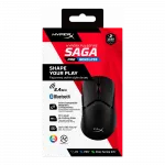 Миша HyperX Pulsefire SAGA PRO, RGB, USB-A/WL/BT, чорний