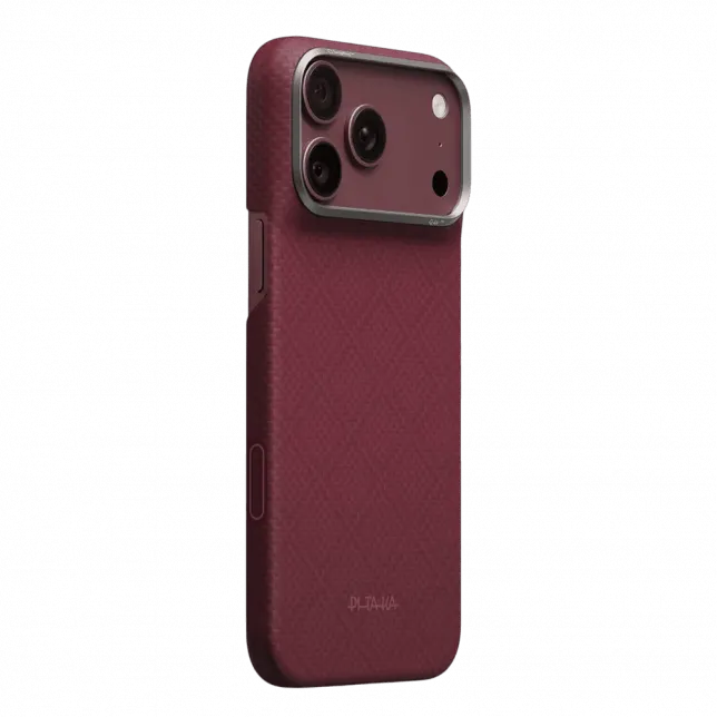 Чохол Pitaka Edge Ultra-Slim Argyle для iPhone 18 Pro/17 Pro Burgundy