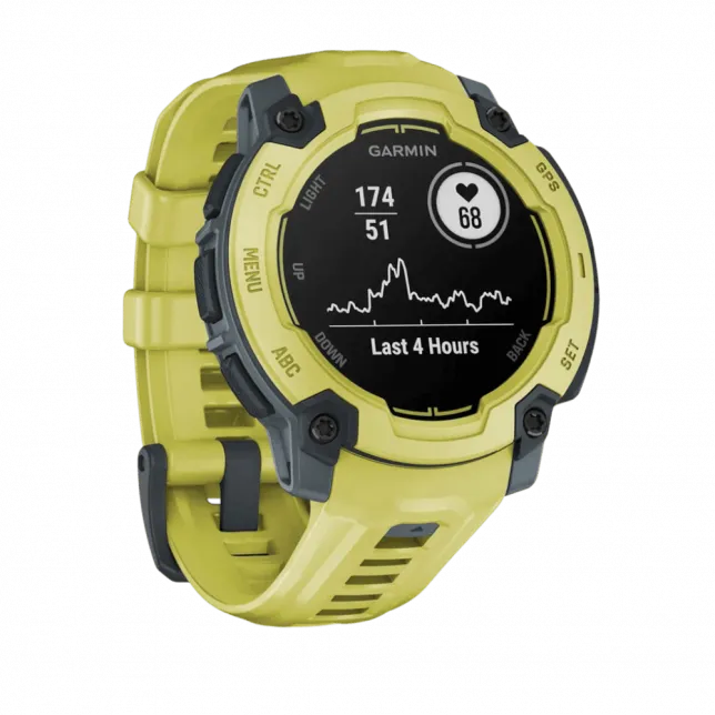 Смарт-годинник Garmin Instinct E 45 мм Electric Lime жовтий з Electric Lime жовтим силіконовим ремінцем