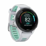 Смарт-годинник Garmin Forerunner 265S з Whitestone корпусом та Whitestone/Neo Tropic білим силіконовим ремінцем