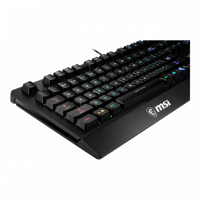 Клавіатура мембранна MSI Vigor GK20 UA 104key, USB-A, EN/UKR/RU, ColorLED, чорний