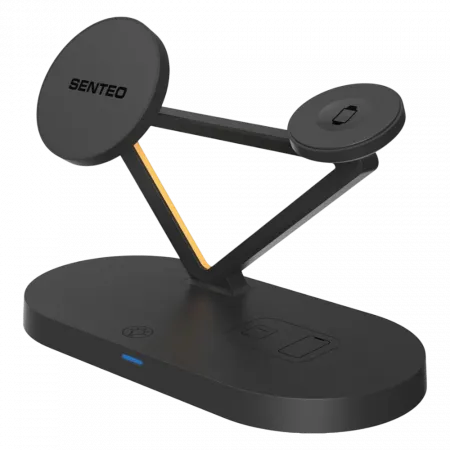 Зарядний пристрій бездротовий Senteo D1 Navi Stand 5in1 45W Black