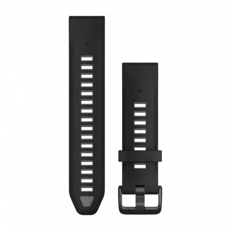 Ремінець QuickFit 20 мм, Black/Pebble Gray чорний силіконовий