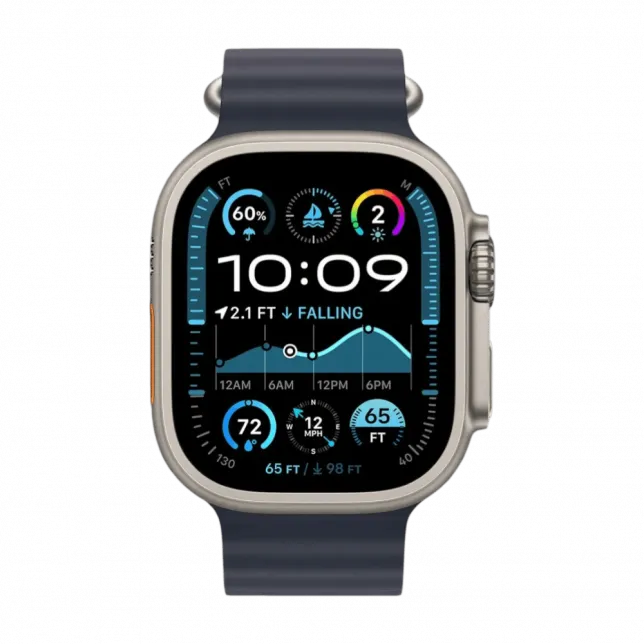 Apple Watch Ultra 2 49mm GPS + LTE Titanium Case with Navy Ocean Band