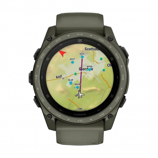 Смарт-годинник Garmin Tactix 8 51 мм AMOLED, Cerakote Coating З балістичним калькулятором Applied Ballistics Ultralight, з покриттям Olive Drab хакі Cerakote