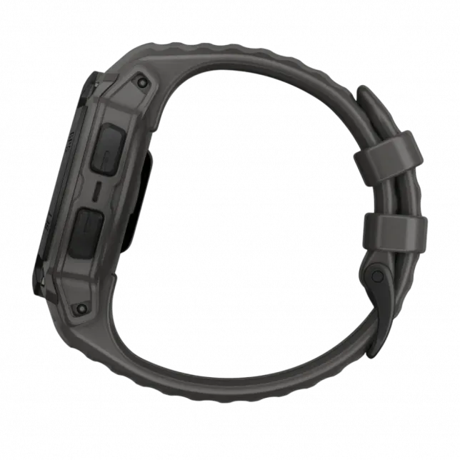 Смарт-годинник Garmin Instinct E 40 мм Black чорний з Charcoal коричневим силіконовим ремінцем