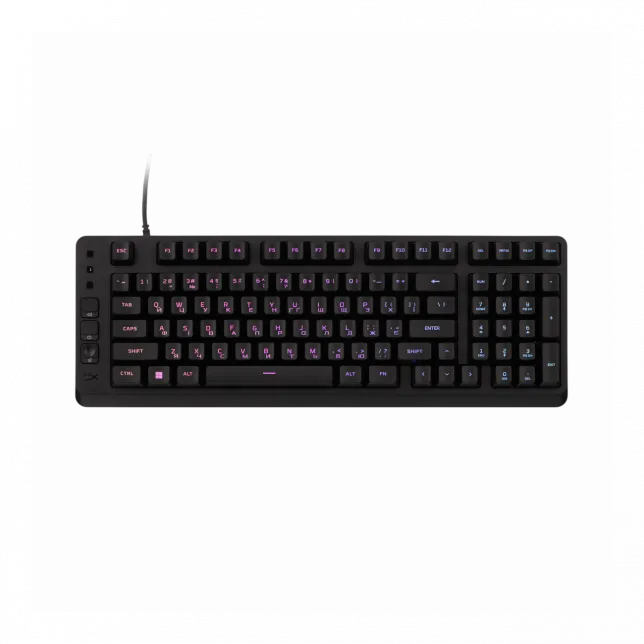 Клавіатура мембранна HyperX Alloy Origins EVE 1800 99key, Red, USB-A, EN/UA, RGB, чорний