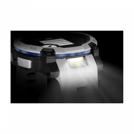 Смарт-годинник Garmin Instinct 3 45 мм, Solar Whitestone білий з Whitestone/Bolt Blue білим/синім силіконовим ремінцем