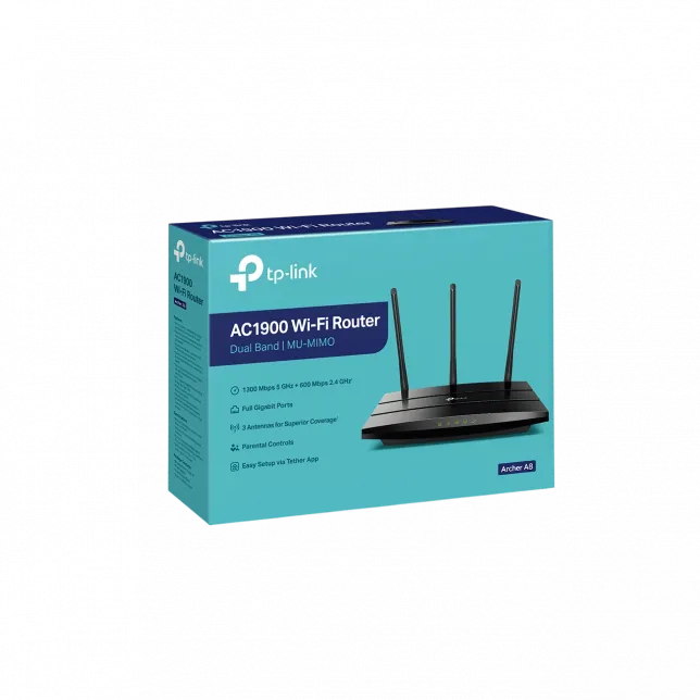 Маршрутизатор TP-LINK ARCHER A8 AC1900, 4xGE LAN, 1xGE WAN