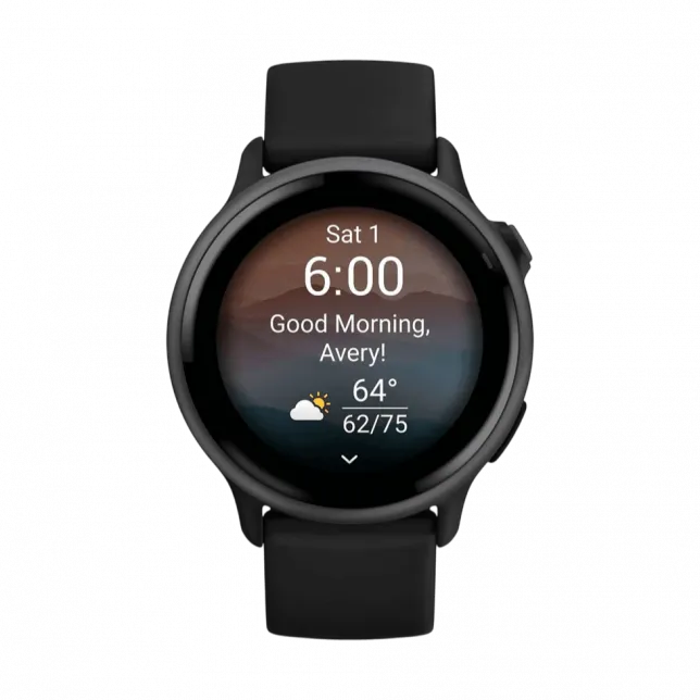 Смарт-годинник Garmin Vivoactive 6 Slate з Black чорним силіконовим ремінцем