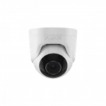 IP-Камера дротова Ajax TurretCam, 8мп, 2.8мм, Poe, True WDR, IP 65, ІЧ 35м, аудіо, кут огляду 100° до 110°, купольна, біла