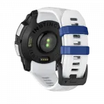 Смарт-годинник Garmin Instinct 3 45 мм, Solar Whitestone білий з Whitestone/Bolt Blue білим/синім силіконовим ремінцем