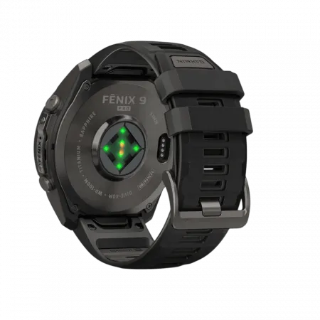 Смарт-годинник Garmin 9 51мм, Titanium з Pebble Gray темно-сірим силіконовим ремінцем