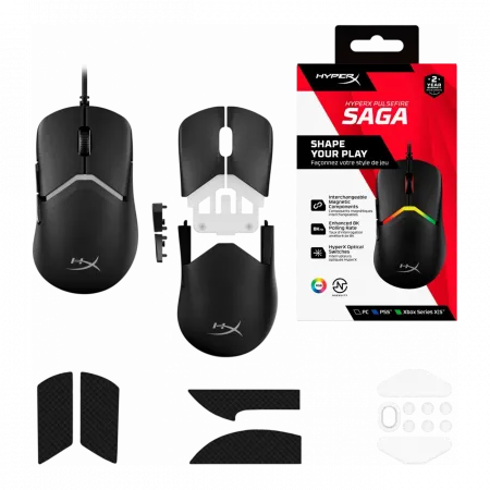 Миша HyperX Pulsefire SAGA, RGB, USB-A, чорний