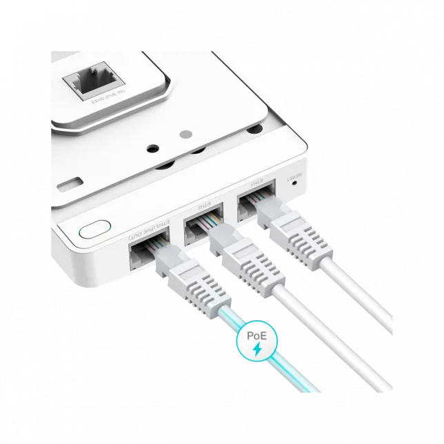 Точка доступу TP-LINK EAP615 WALL AX1800,  1xGE, 3xGE out, PoE