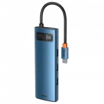 Перехідник Baseus HUB 8-in-1 Type-C Blue