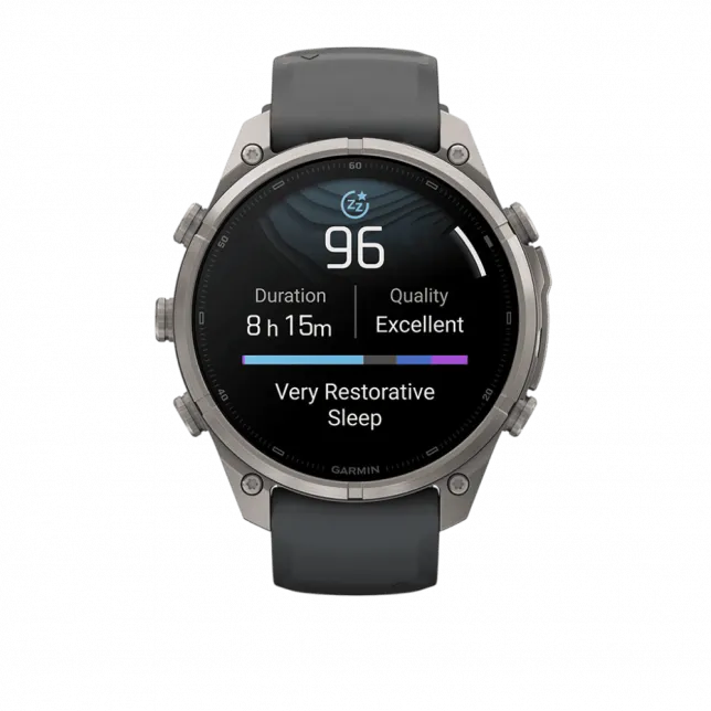 Смарт-годинник Garmin Fenix 9 Pro 47мм, Titanium з Graphite/Black темно-сірим/чорним силіконовим ремінцем