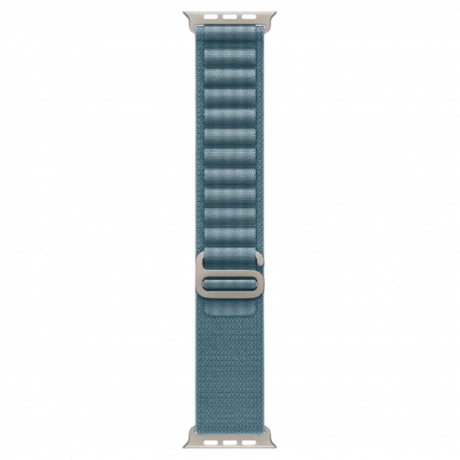 Apple Watch Ultra 3 GPS + LTE, 49mm Natural Titanium Case with Light Blue Alpine Loop - Medium