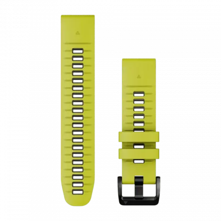 Ремінець QuickFit 22 мм, Electric Lime/Graphite жовтий/сірий силіконовий